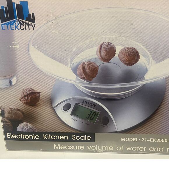 Digital Kitchen Scale with Bowl Electronic Food Weight Scale‎ for Cooking Baking - Picture 1 of 7